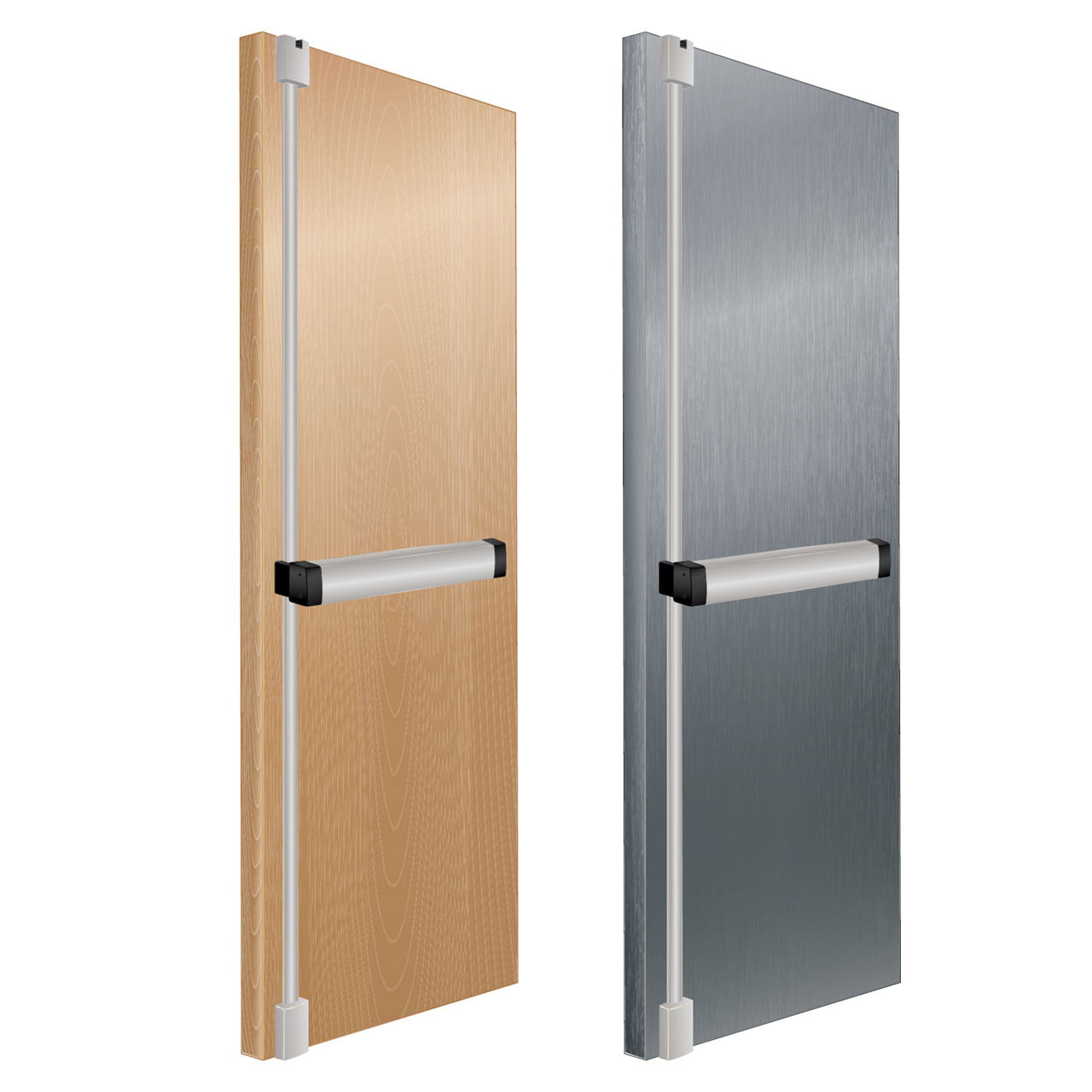 Silver Vertical Type Push Bar Exit Device Safety Rate Silver Vertical Type Push Bar Exit Device Safety Rate