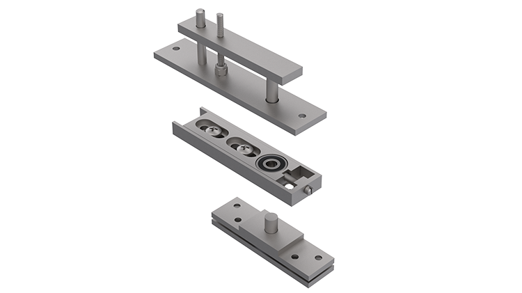 PIVOT REGULÁVEL 300KG BASE 100MM INOX