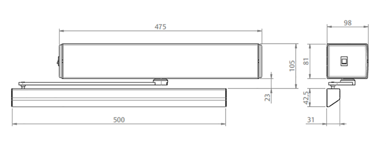 VSDO-150 Slim Dimensões