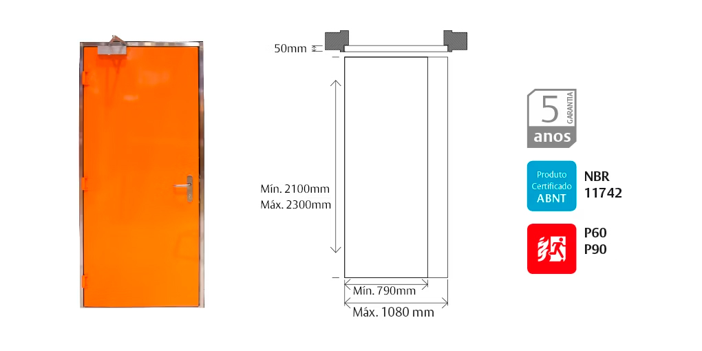 porta corta-fogo premium